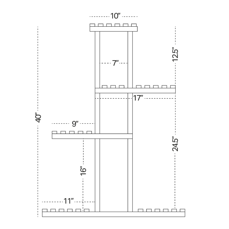 Pinewood Multi Tier Planter Stand - Image 2