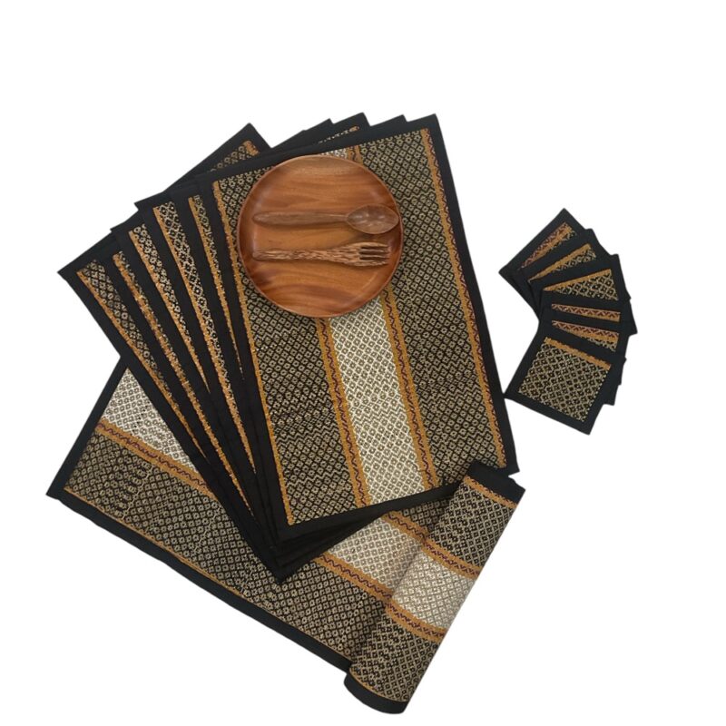 Maddur Katti Placemat Set (Black)