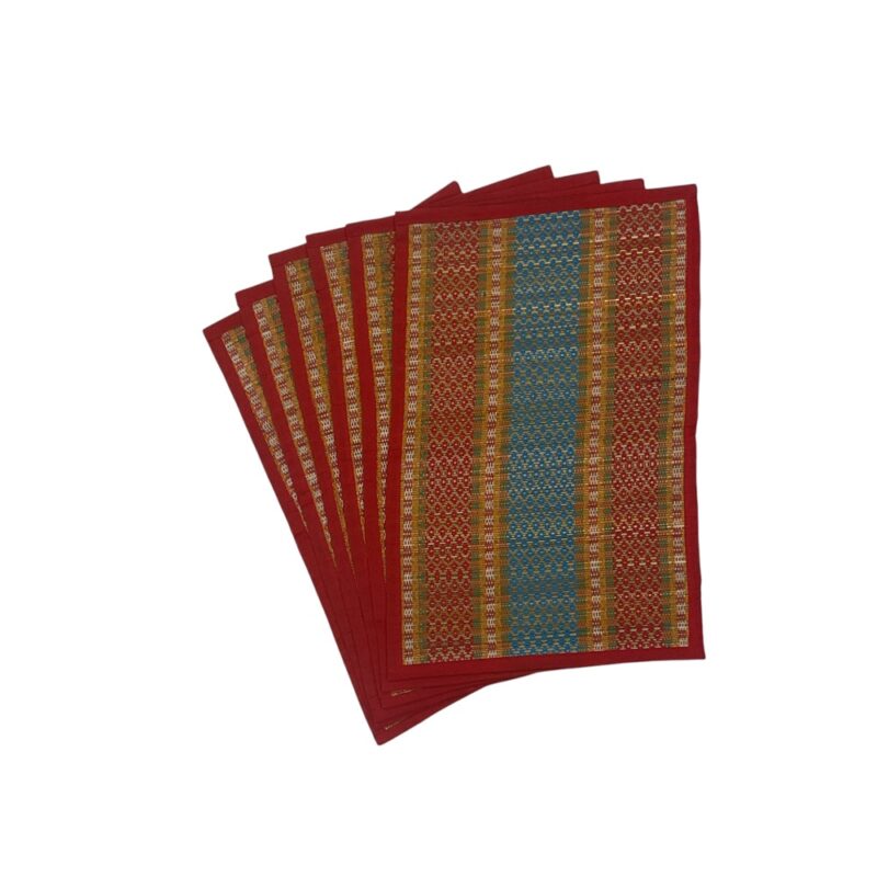 Maddur Katti Placemat Set  (Red) - Image 2