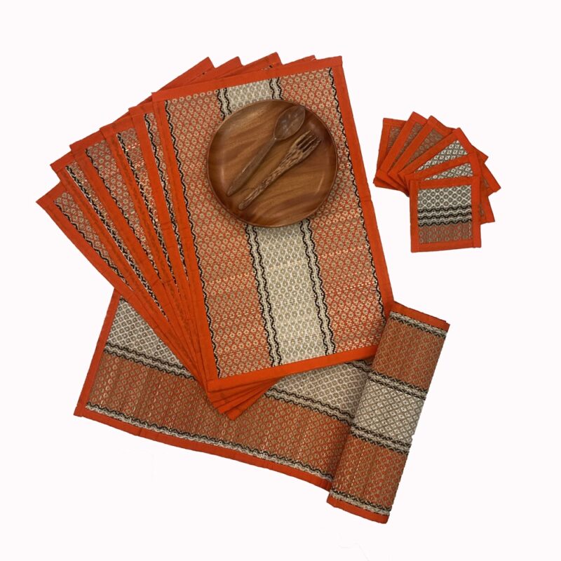 Maddur Katti Placemat Set (Orange)