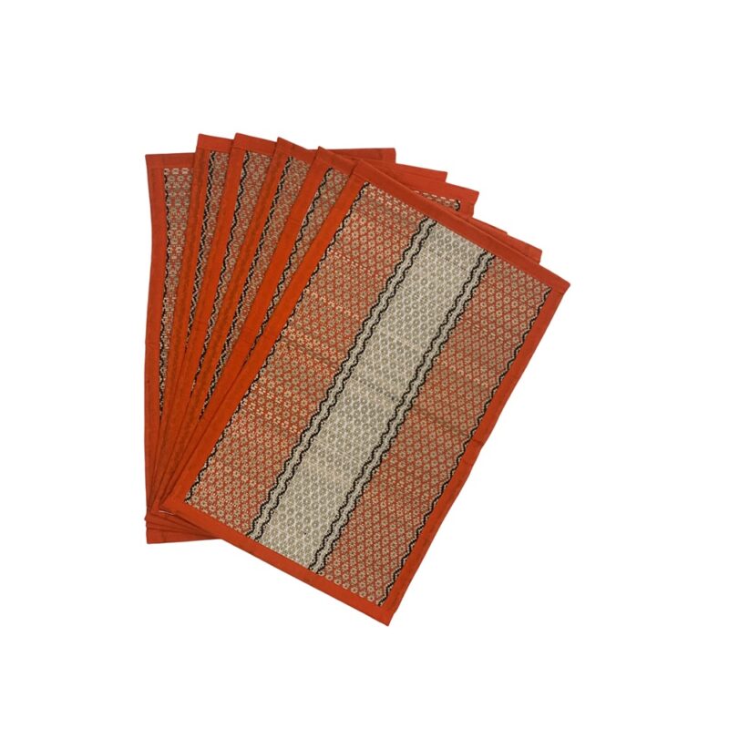 Maddur Katti Placemat Set (Orange) - Image 2